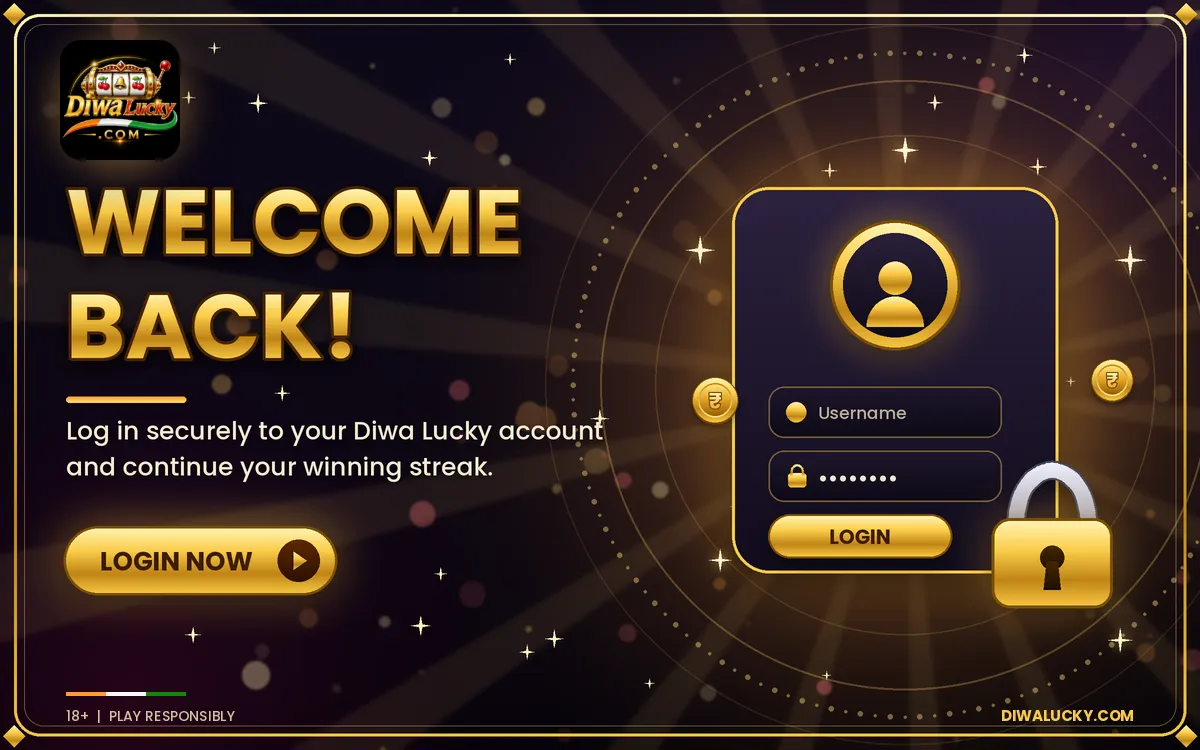 Diwa Lucky login screen